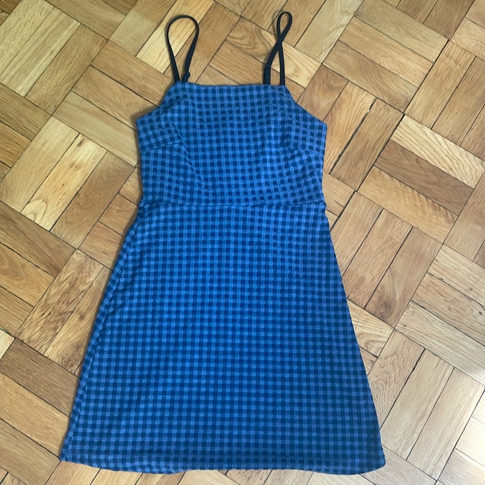 Urban Outfitters blue checkered dress